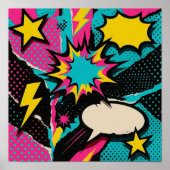 ドーパミンウォールアー鮮やかトカラフルポップ・アートの- Mood ポスター (正面)