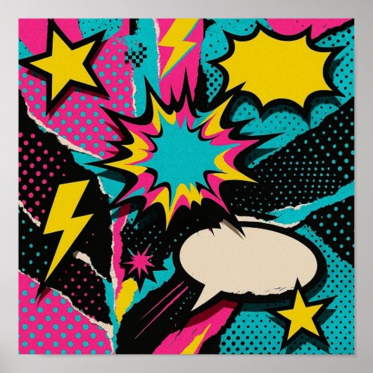 ドーパミンウォールアー鮮やかトカラフルポップ・アートの- Mood ポスター (正面)