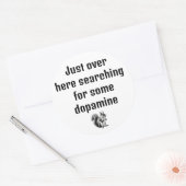 ドーパミンステッカーを探す ラウンドシール (封筒)