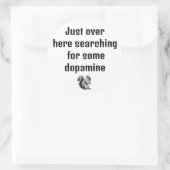 ドーパミンステッカーを探す ラウンドシール (バッグ)