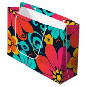 ドーパミンデコール – 明ファンキーるい花 – レトロ ラージペーパーバッグ (正面アングル)