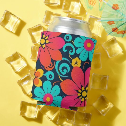 ドーパミンデザイン – 明ファンキーるい花 – レトロ 缶クーラー (インサイチュ 夏)