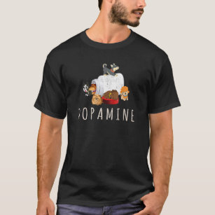 ドーパミンドッグパピー犬のオーナードッグマムドッグパパ Tシャツ