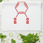 ドーパミン分子化学式 キッチンタオル (折り畳み)