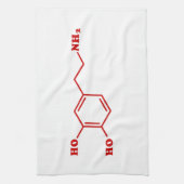 ドーパミン分子化学式 キッチンタオル (縦)