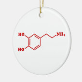 ドーパミン分子化学式 セラミックオーナメント (左)