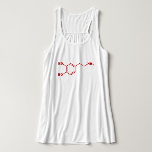 ドーパミン分子化学式 タンクトップ (デザイン正面)