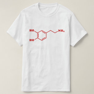 ドーパミン分子化学式 Tシャツ