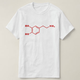 ドーパミン分子化学式 Tシャツ