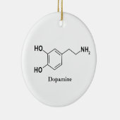 ドーパミン分子化学生化学 セラミックオーナメント (右)