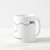 ドーパミン分子 化学 科学 コーヒーマグカップ (正面右)