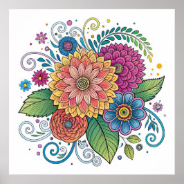 ドーパミン放射フローラ1ポスター ポスター