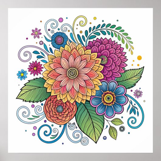 ドーパミン放射フローラ1ポスター ポスター (正面)