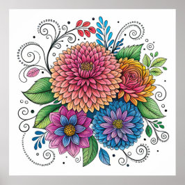 ドーパミン放射花2ポスター ポスター