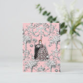 ドービクトリアンフィンピンクのグラス ポストカード (スタンド正面)