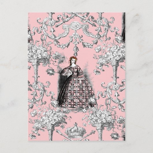 ドービクトリアンフィンピンクのグラス ポストカード (正面)