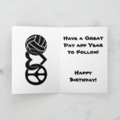 ドーピング誕生日カード平和ラブバレーボール サンキューカード (内部)