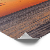 ドーファン島の夕焼け, アラバマ州 ポスター (角)