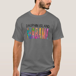 ドーファン島アラバマ州ピンクの夕日オーバーサイズ Tシャツ