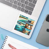 ドーフィンアイランドアラバマ3インチビニールステッカー シール (ノートパソコンとiPhone)