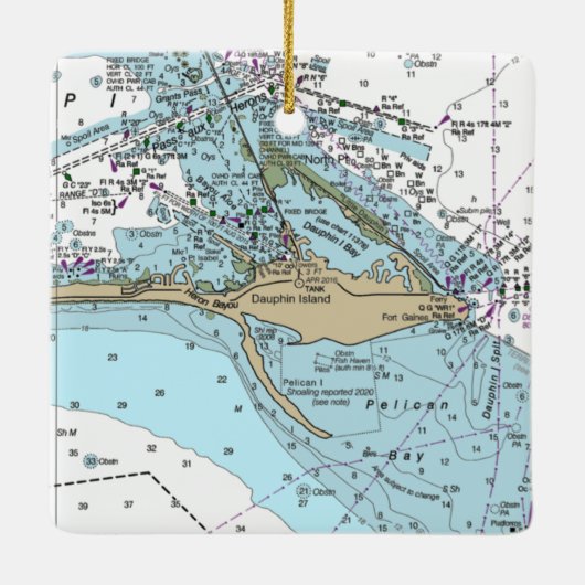 ドーフィン島ALチャート セラミックオーナメント (裏面)