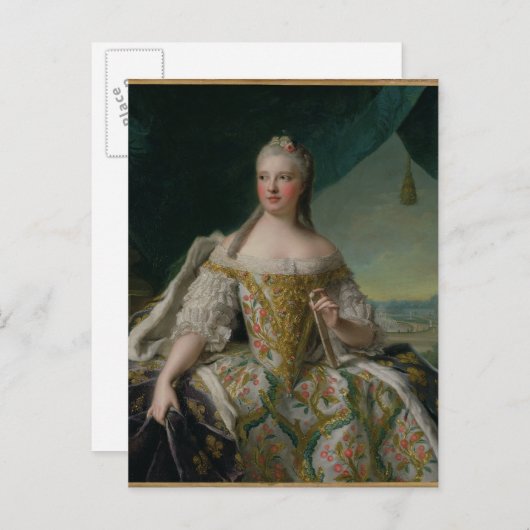 ドーフィーヌ・マリー・ヨセフェ・デ・サクス1751 ポストカード (正面/裏面)