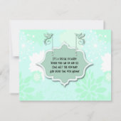 ドーブとミントグリーンの赤ちゃん歓迎会のお誘い 招待状 (裏面)