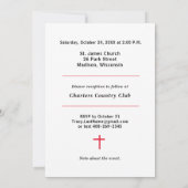 ドーブと娘の確認赤招待状 招待状 (裏面)