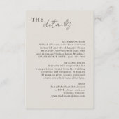 ドーブグレー | シック・ミニマ結婚リスト詳細 エンクロージャーカード (正面)