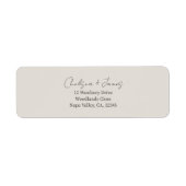 ドーブグレー | シンプル歓迎のア結婚ドレス ラベル (正面)