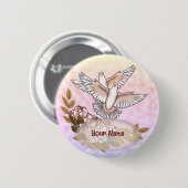 ドーブバラ結婚のボタン 缶バッジ (正面&裏面)