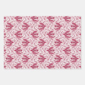 ドーブバード赤と白フェスティバル ラッピングペーパーシート (正面2)