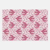 ドーブバード赤と白フェスティバル ラッピングペーパーシート (正面)