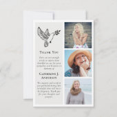 ドーブバード3フォト悔やみや弔慰葬儀 サンキューカード (正面)