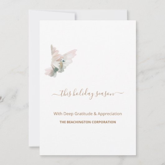 *~*ドーブビジ企業のネスジョイピースホリデーカード (裏面)