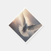 ドーブ飛んでいると曇り晴れ空 スタンダードカクテルナプキン (角)