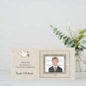 ドーブ、クロス、タン、宗教写真カード サンキューカード (スタンド正面)