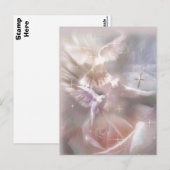 ドーブ/クロス/バラ ポストカード (正面/裏面)