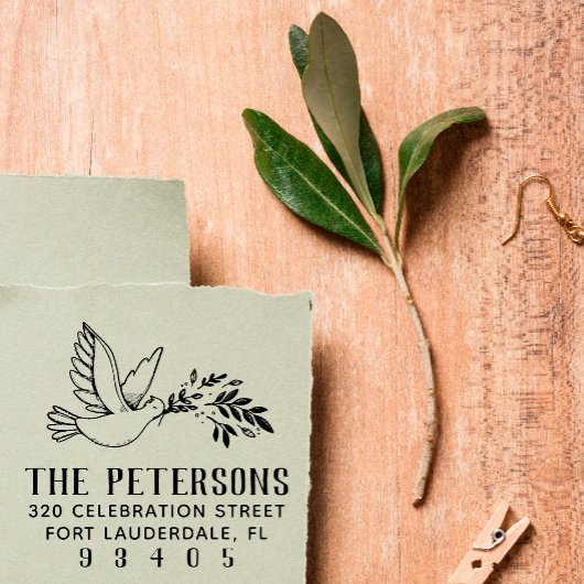 ドーブ&ブランチスケッチファミリー名差出人住所 ラバースタンプ