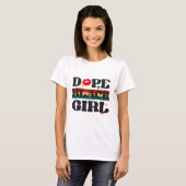 ドープな黒人女性 - 黒人の歴史月間 Tシャツ (正面フル)