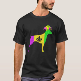 ドーベルマン好きな人向けマルディグラ・カーニバルパーティー Tシャツ
