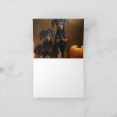 ドーベルマン子犬オータムデライトパンプキン カード (内部)