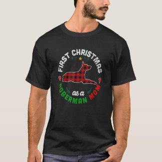 ドーベルマン母の最初のクリスマス Tシャツ