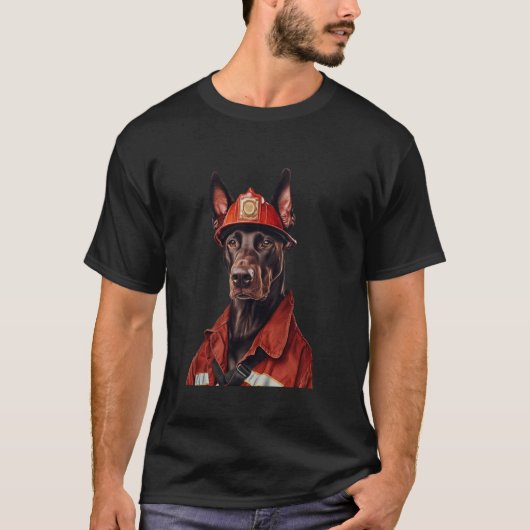 ドーベルマン消防士 Tシャツ (正面)
