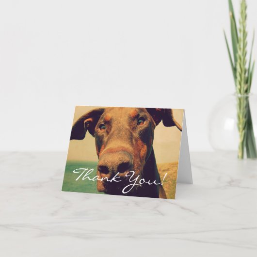 ドーベルマン犬ありがとう サンキューカード (正面)