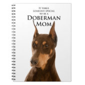ドーベルマン犬のお母さんのノート ノートブック (正面)