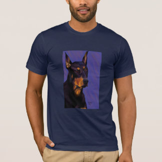 ドーベルマン犬のオウムのティー海軍 Tシャツ