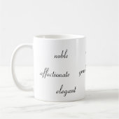 ドーベルマン犬のシルエットのマグ コーヒーマグカップ (左)