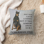ドーベルマン犬のパパの枕 クッション (ブランケット)