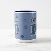 ドーベルマン犬のパパ ツートーンマグカップ (中央)